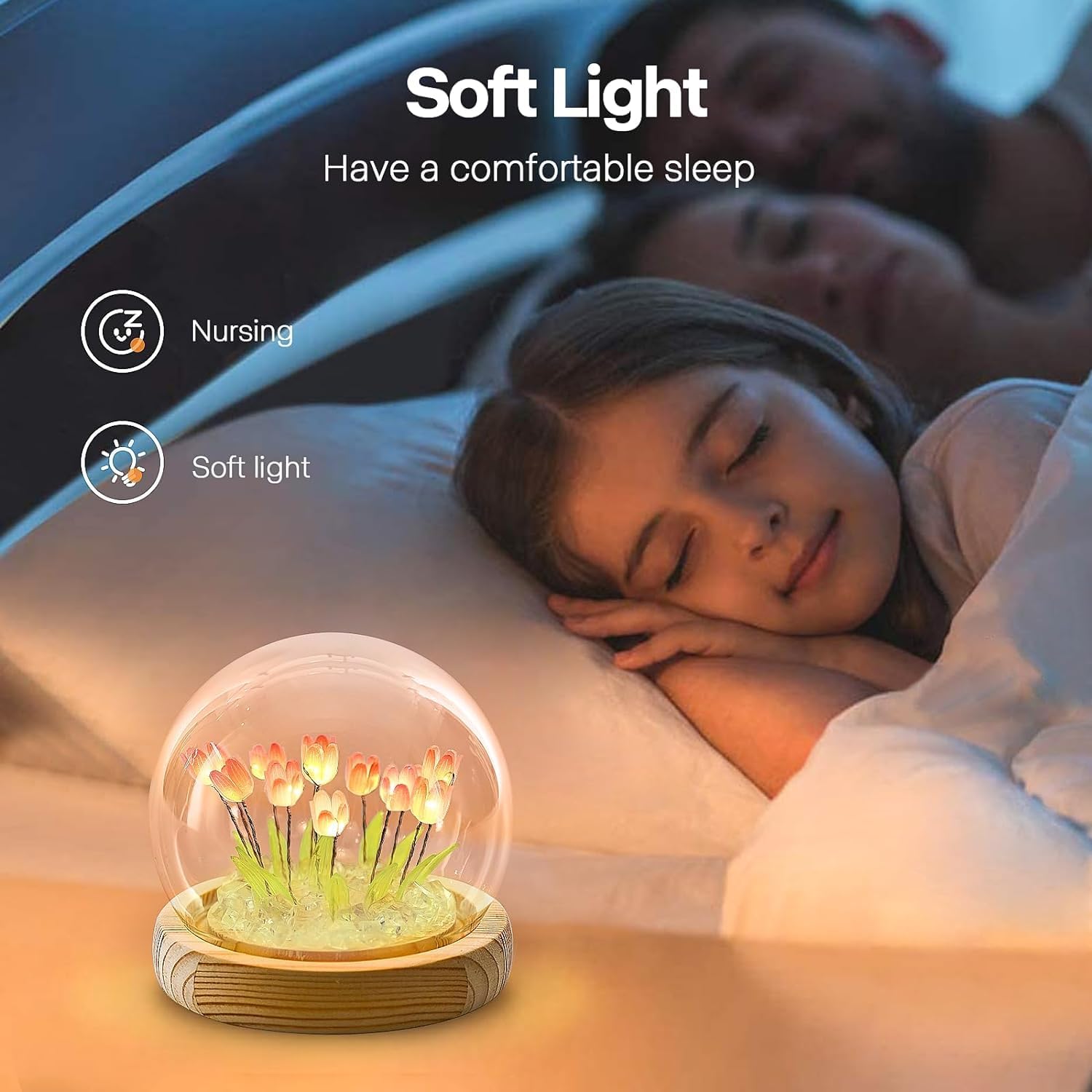 BloomGlow™ Tulip LED Night Light Dome