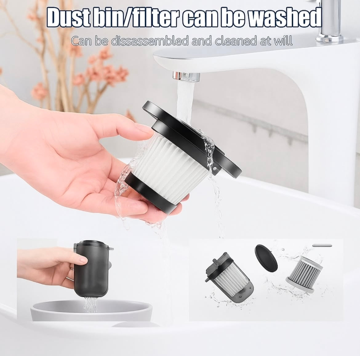 AeroVac™ Portable Air Duster & Wireless Vacuum Cleaner